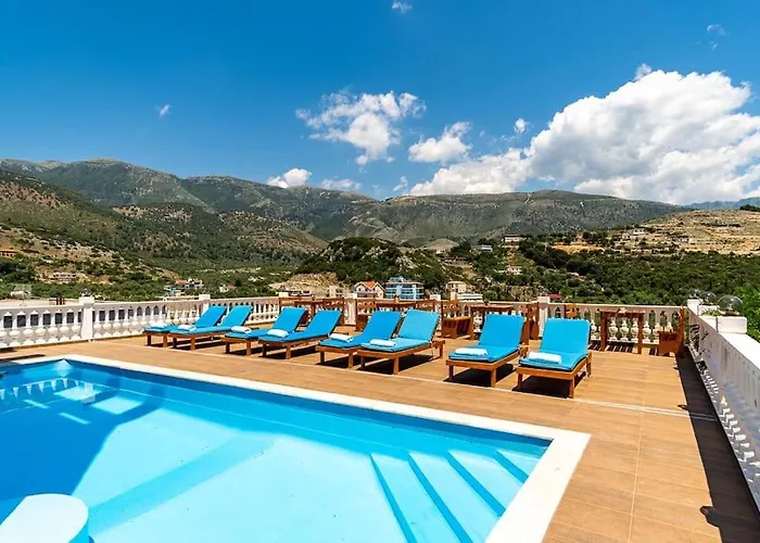 Goro 10 - Front Pool, Kitchen & Parking Himara